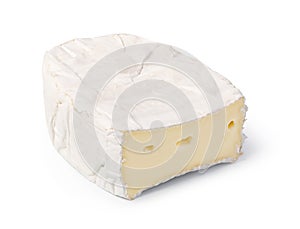 Cheese brie on a white background