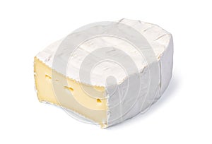 Cheese brie on a white background