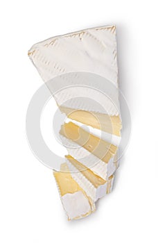 Cheese brie on a white background