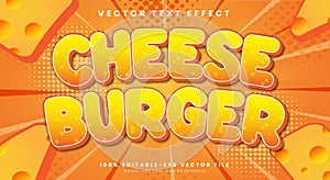 Cheese Burger editable text effect Template