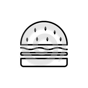 Cheese burger icon isolated on white background
