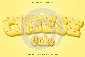 cheese cake 3d text effect editable text eps