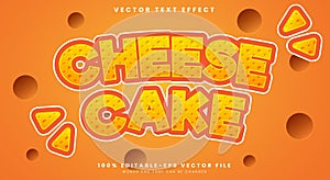 Cheese Cake editable text effect Template