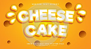 Cheese cake editable text effect Template