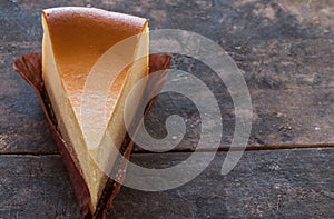 Cheese Cake On Wooden Table