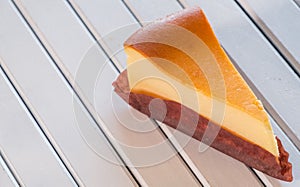 Cheese Cake On Wooden Table