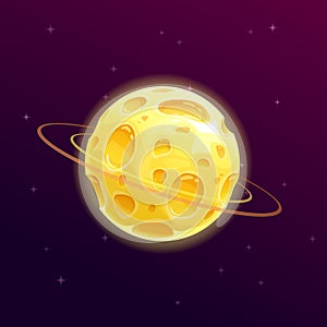 Cheese cartoon planet.