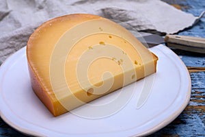 Cheese collection, Dutch gouda hard yellow cheese made from cow milk
