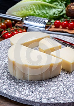 Cheese collection, Italian pasta filata aged cheese provolone from Cremona, Northwest of Italy