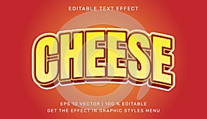 Cheese editable text effect template