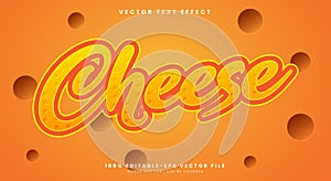 Cheese editable text effect Template