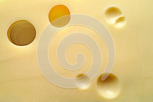 Cheese: Emmental closeup