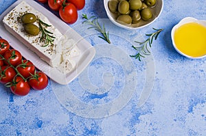 Cheese feta with olives