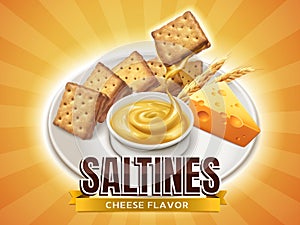 Cheese flavor saltines