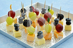 Cheese and fruit appetizers