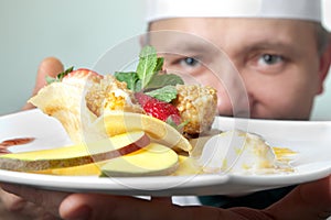 Cheese fruit dessert