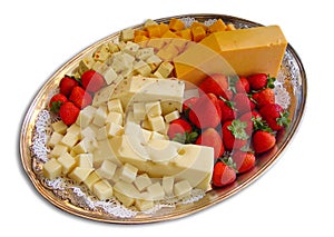 Cheese and fruits