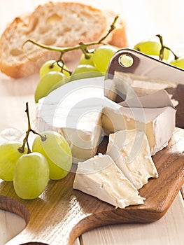 Cheese with grapes