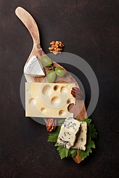 Cheese, grapes and nuts