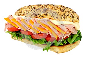 Cheese And Ham Salad Sandwich Roll