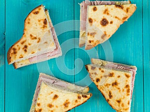 Cheese and Ham Toasted Bread Sandwich