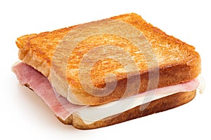 Cheese and ham toasted sandwich