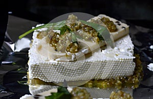 Cheese with herbs in Bulgaria