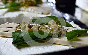 Cheese with herbs in Bulgaria photo