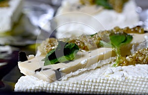 Cheese with herbs in Bulgaria photo