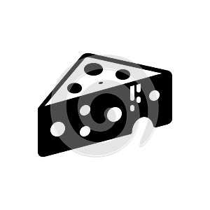 Black solid icon for Cheese, cooking and cuisine