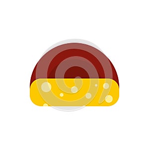 Cheese icon in flat style