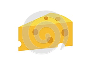 Cheese icon. Foodstuff illustration symbol. Sign porous cheese vector