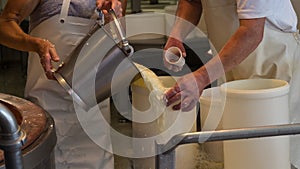 Cheese making in the AllgÃ¤u/Germany