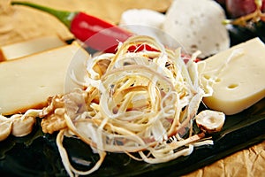 Cheese Mix, Nuts and Grapes