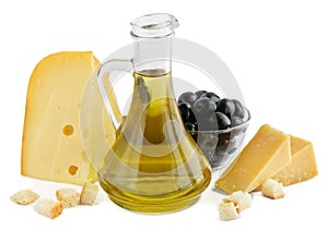 Cheese and olive oil