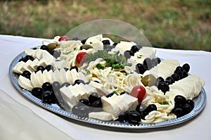 Cheese and olive tray