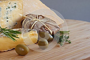 Cheese and Olives composition