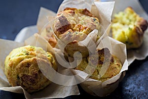 Cheese onion mini muffin photo