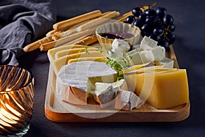 cheese plate and bread sticks