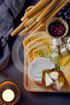 cheese plate and bread sticks