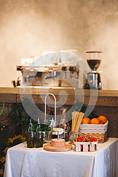 Cheese platter with different cheeses