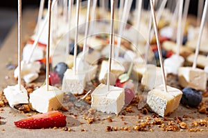 Cheese platter with organic cheeses