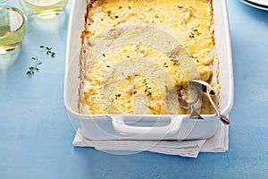 Cheese and potato gratin