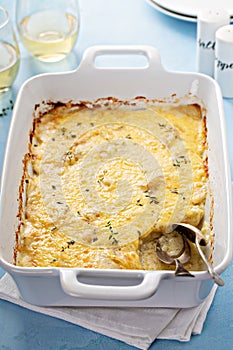 Cheese and potato gratin