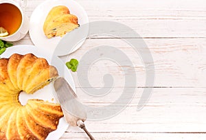 Cheese pudding. Background.