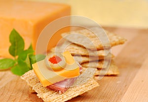 Cheese and salami appetizer
