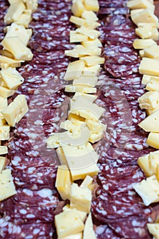 cheese and salami, delicatessen from Argentina