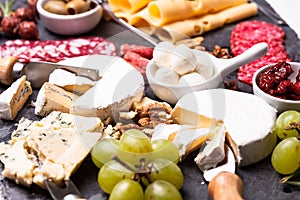 Cheese and salami plate