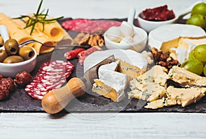 Cheese and salami plate