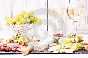 Cheese and salami plate